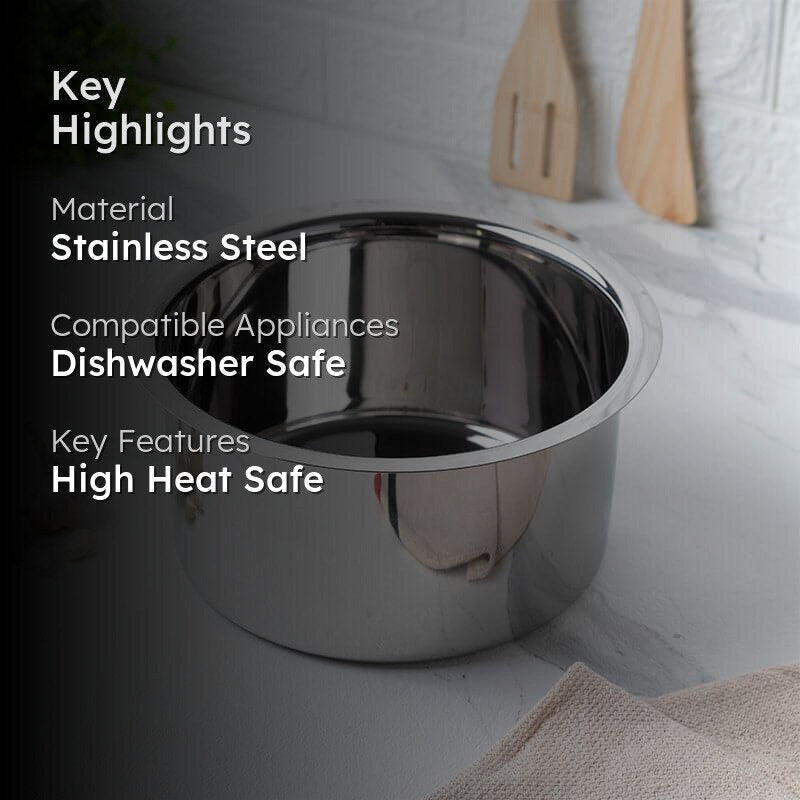 Avsa Stainless Steel Pateela - 2800 mL / 9 Inches media 2