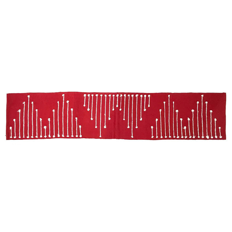 Samona Handwoven Cotton Table Runner - Red media 7