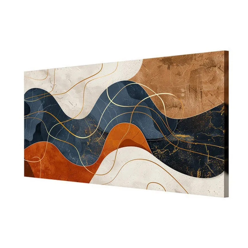 Abstract Splash Waves Poly Canvas Wall Painting media 5