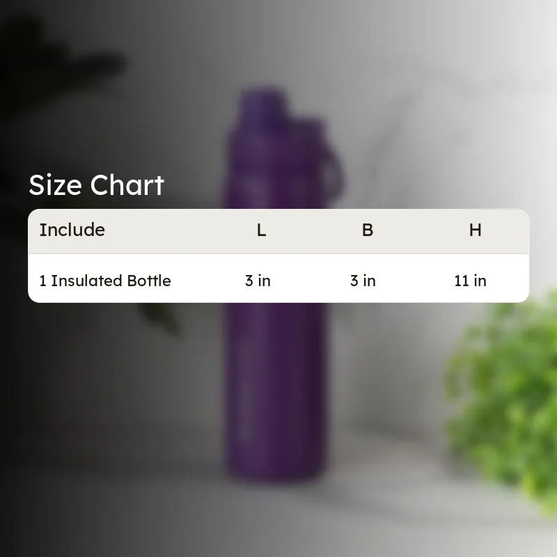 Quench Chic Hot & Cold Thermos Water Bottle (Purple) - 750 mL media 7