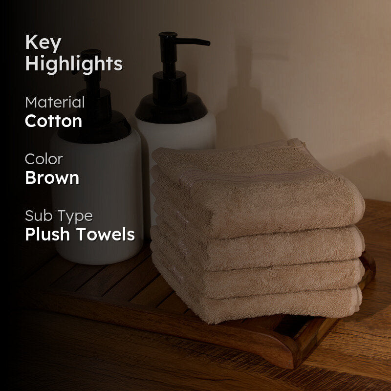 Bodil Face Towel (Taupe) - Set Of Four media 2