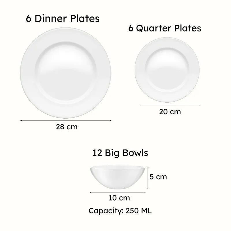 Dotura Melamine Dinner Set (Black) - 24 Piece Set media 7