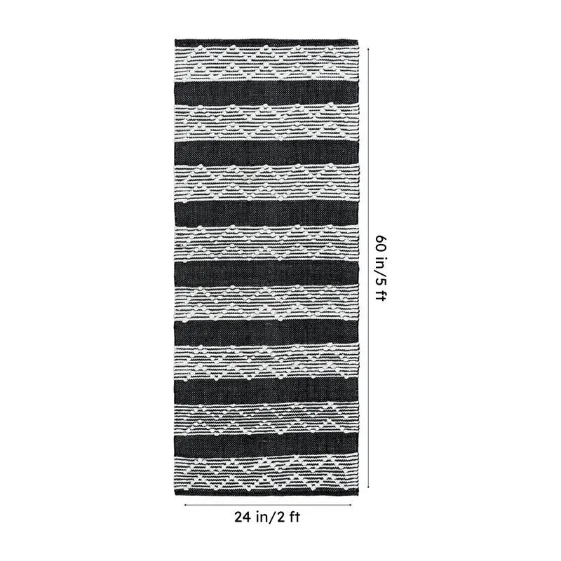 Weavax Cotton Runner Rug - Black media 7