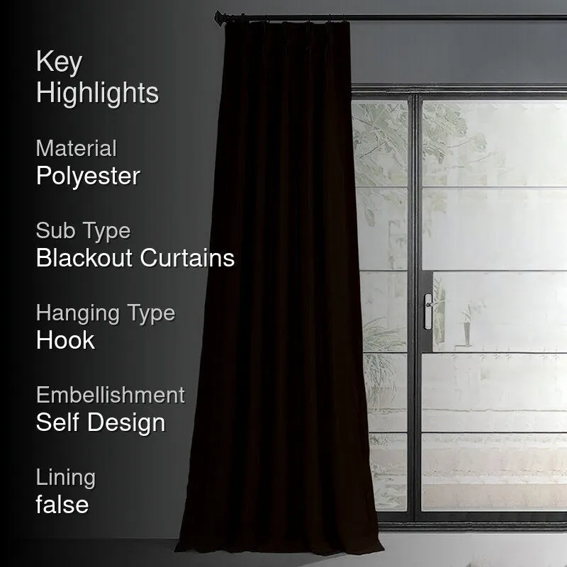 Noir Triple Pinch Pleat Blackout Curtain - Cocoa Brown media 2