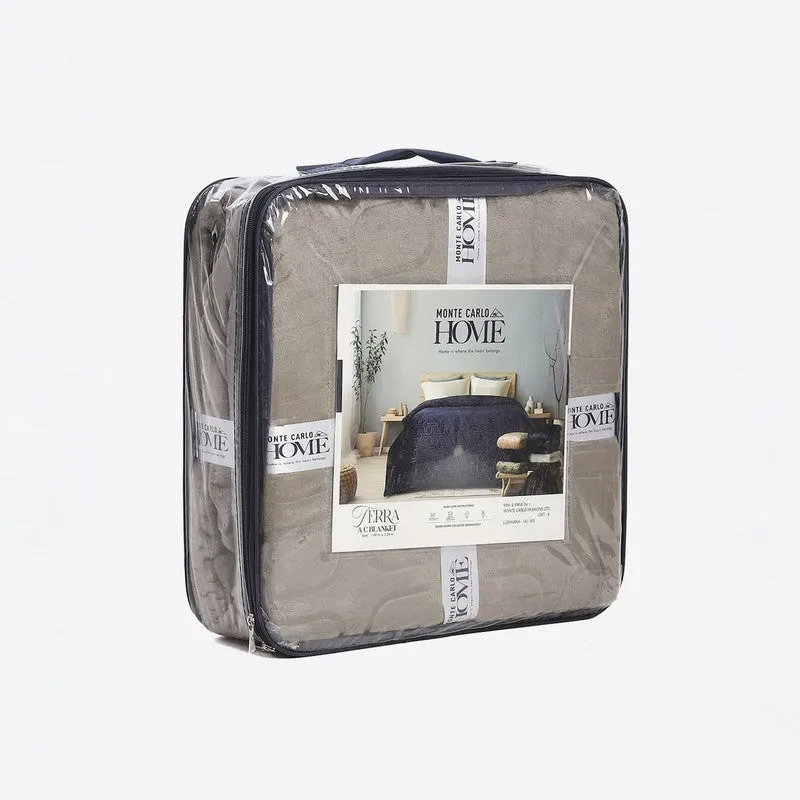Monte Carlo Warmora Geometric Print Polyester Blanket (Dark Brown) - 210 GSM media 7