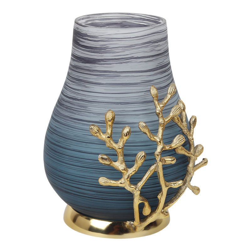 Roscoe Ruma Branched Glass Vase - Blue media 4
