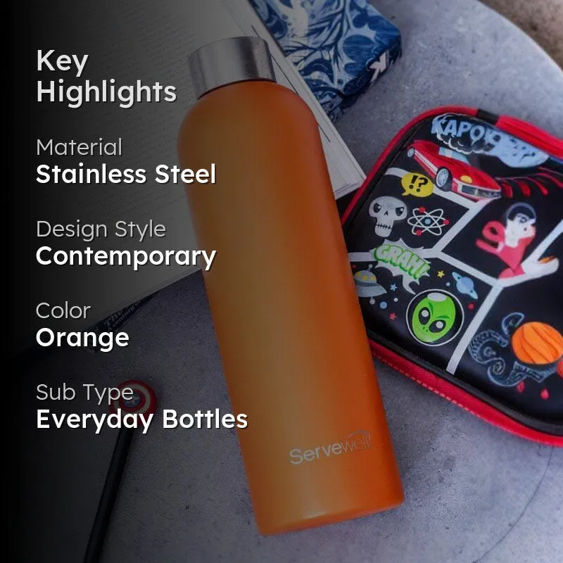 Steel Elegance Elixir Bottle (900 mL) - Sunset Orange media 2