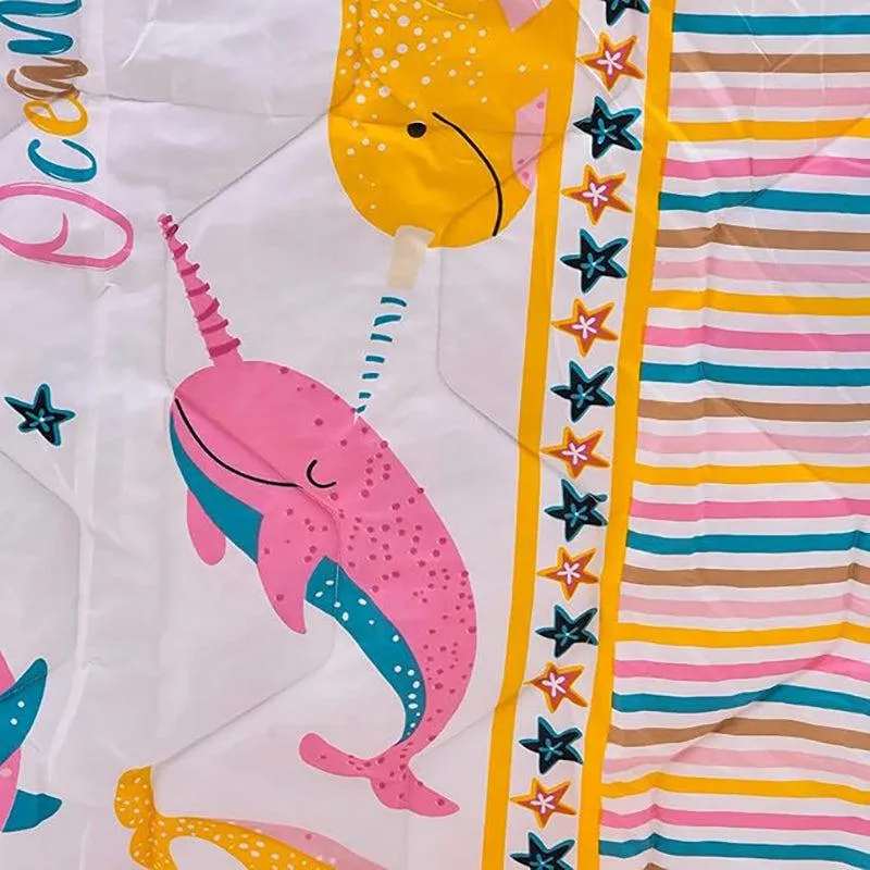 Fins & Pastels Microfiber Kids Comforter - 150 GSM media 5