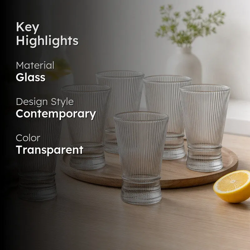 Glass Drinking Glasses (300 mL Each) - Set Of Six media 2