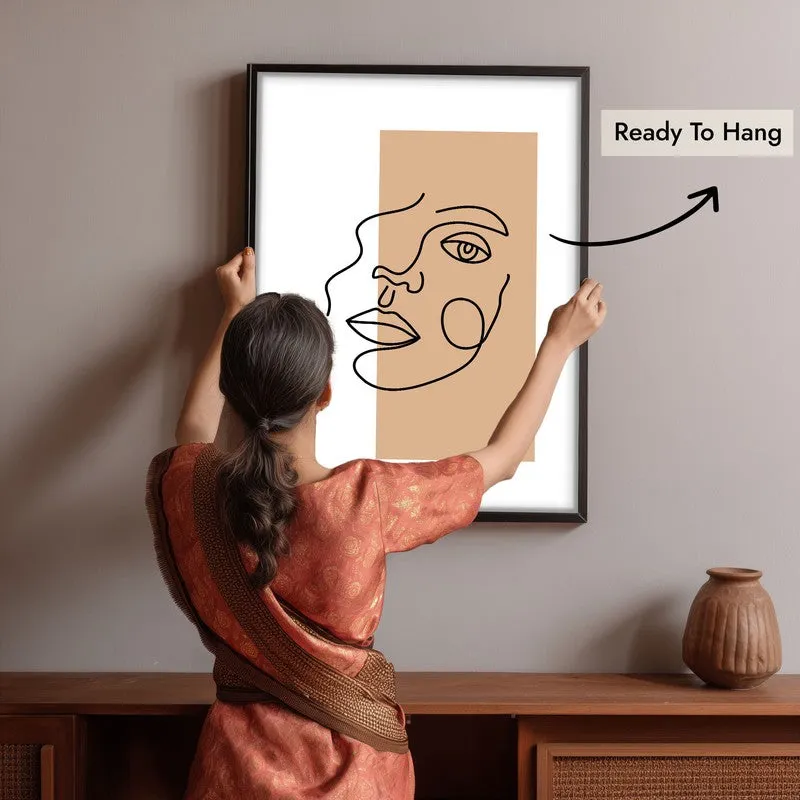 Bold Contours Canvas Wall Painting With Black Frame media 10