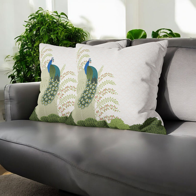 Sufi Garden Velvet Cushion Cover Set - Set Of Two