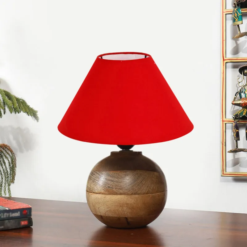 Cotin II Orb Cotton Table Lamp - Red,Brown media 3
