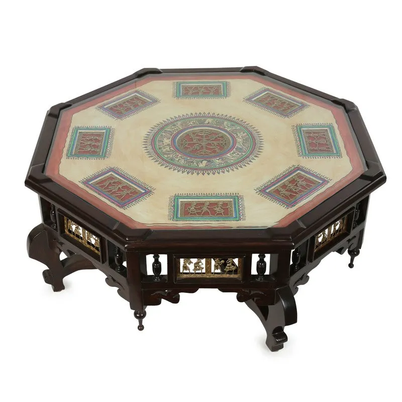 Nube Teak Wood Center Table media 3