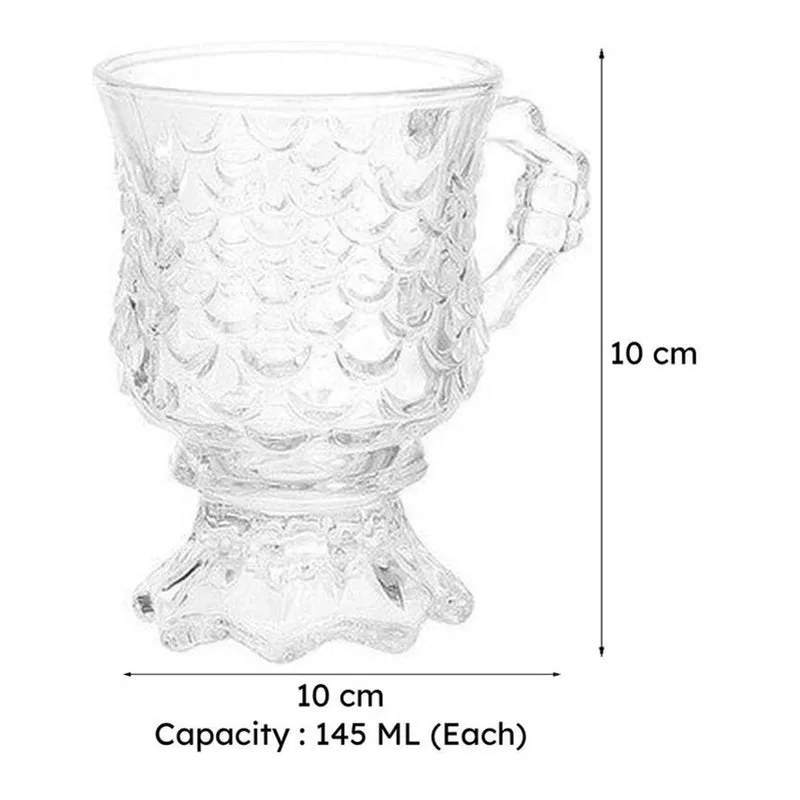 Brivelle Glass Tea Cup (145 mL Each) - Set Of Six media 11