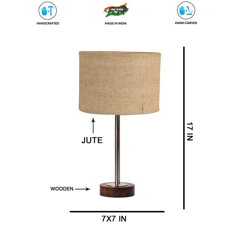 Sienna I Rodin Wooden Table Lamp - Beige,Silver,Brown media 7