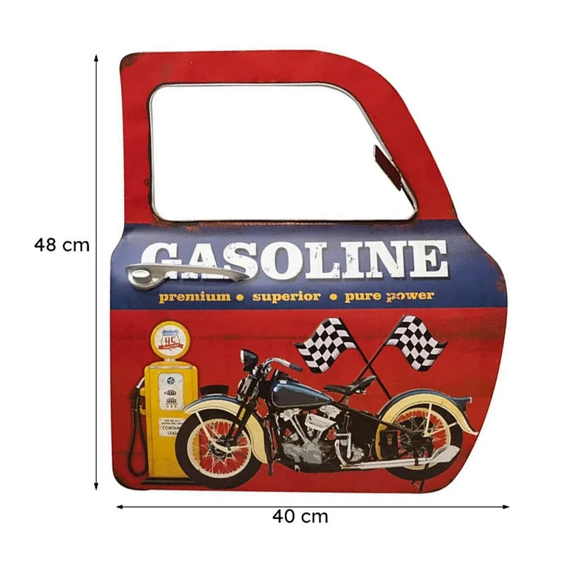 Gasoline Retro Car Door Metal Wall Accent media 6