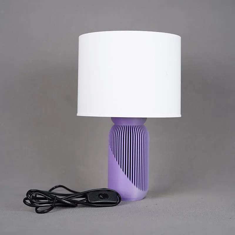 Viva Light 3D Printed Table Lamp - White,Purple media 4