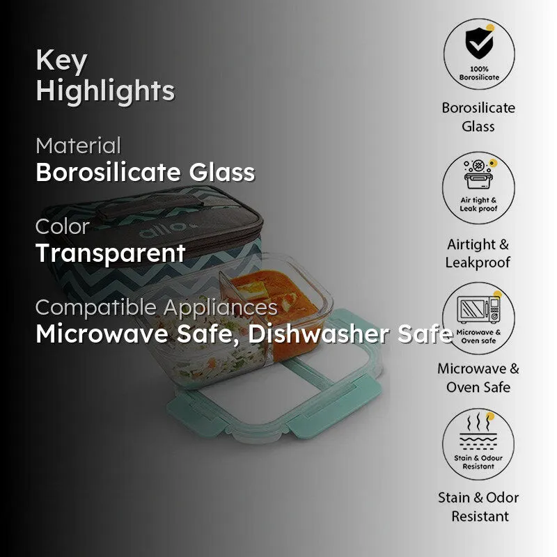 Casper Lunchbox With Bag (Grey) - 580 ML media 2