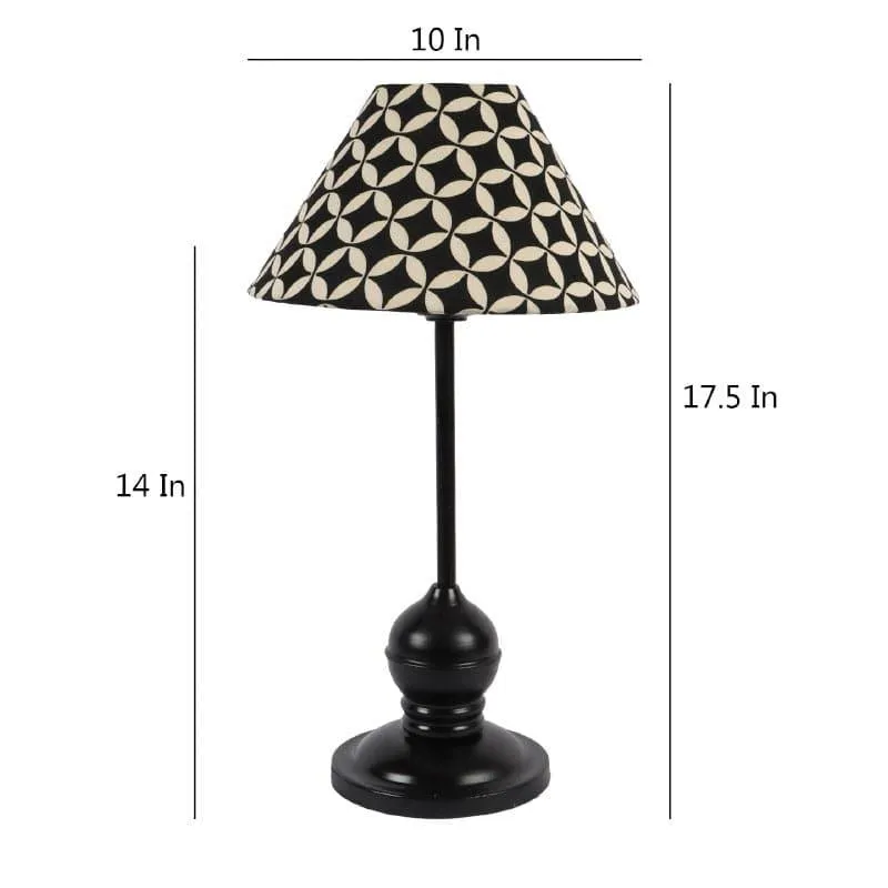 Tatania Lura Fabric Table Lamp - Black,White media 5