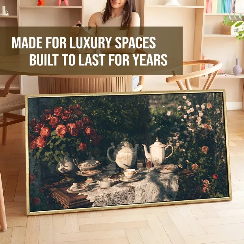 Garden Tea Canvas Wall Painting With Frame media 5