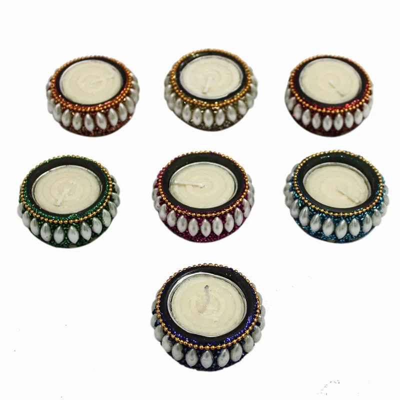 Deeya Beaded Tea Light Holder - Set Of Seven media 8