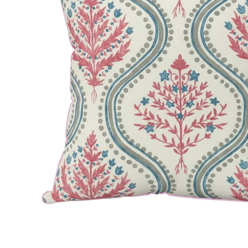 Paisley Motif White & Red Cushion Cover Set - Set Of Two media 5