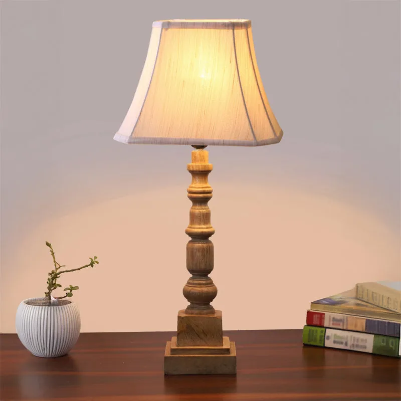 Allume I Arbor Wooden Table Lamp - Beige,Brown media 2