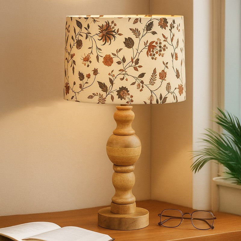 GlowHaven Versatile Wooden Table Lamp - Multicolor