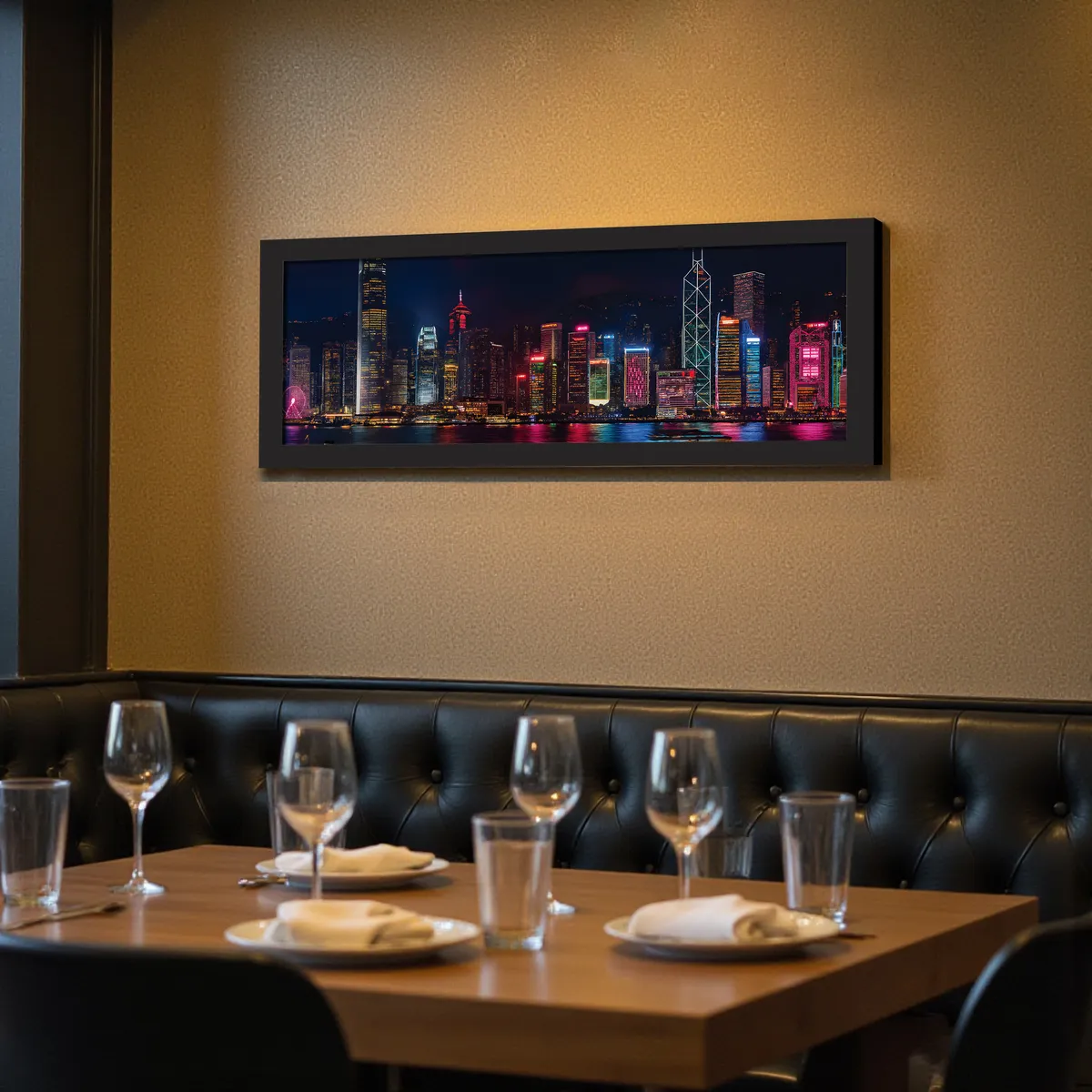 Luminor Night City Wall Art With Frame media 6