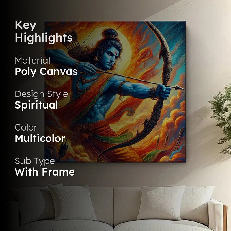 Lord Rama Warrior Wall Painting media 2