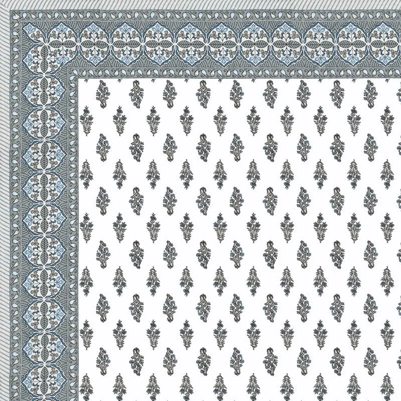 HeritagePetal Handblock Printed Cotton Bedsheet (Blue) - 400 TC media 6