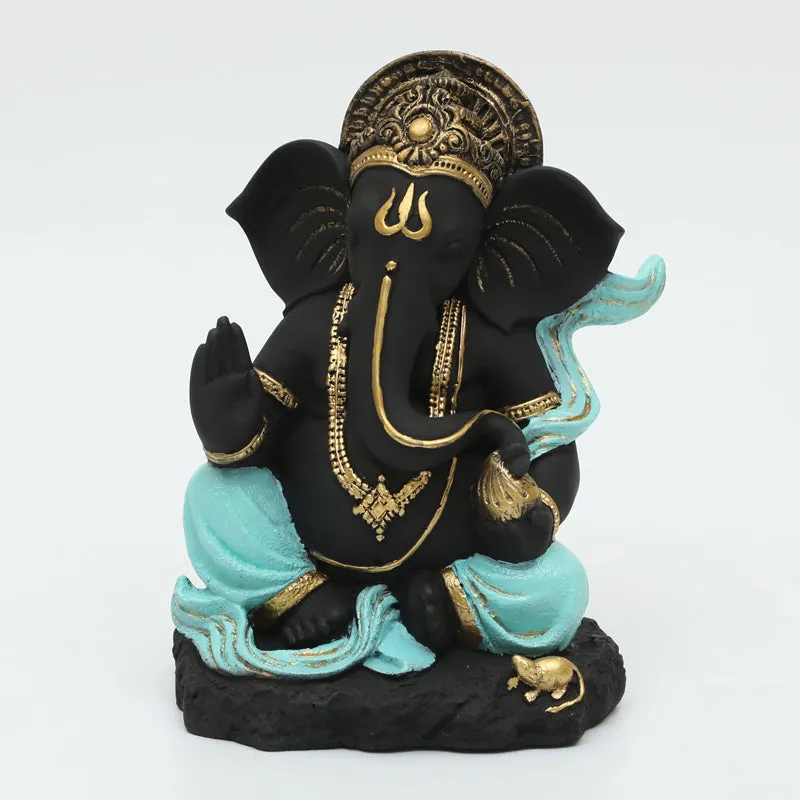 Turquoise Robed Ganesha Showpiece media 3