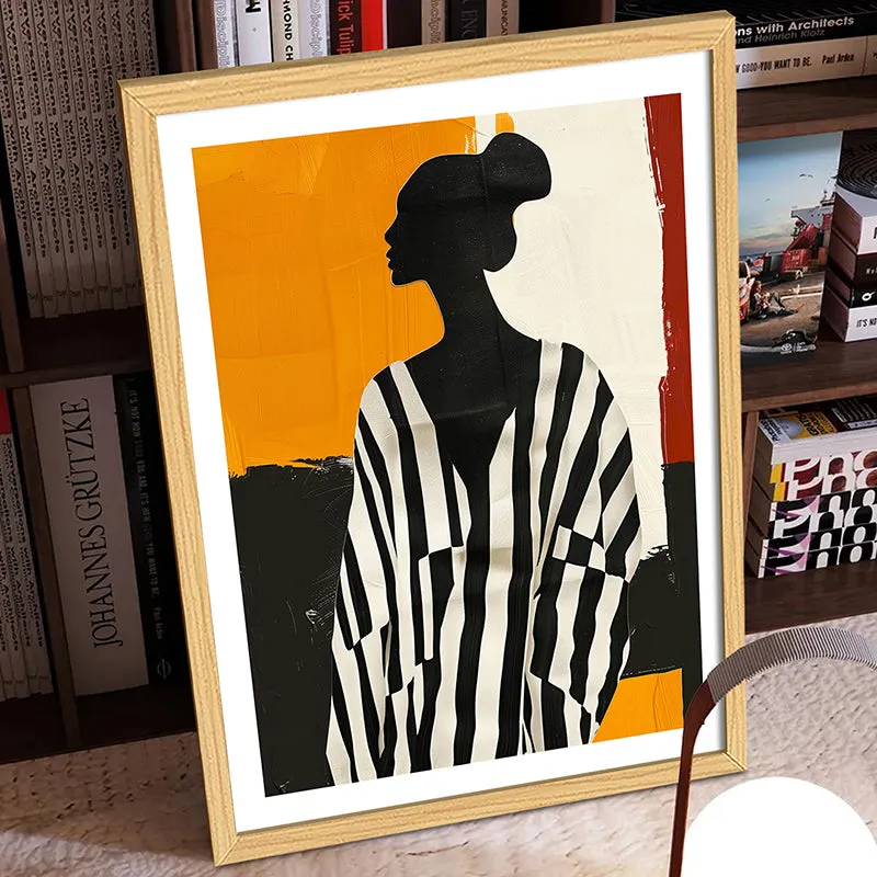 Striped Silhouette Wall Art media 2