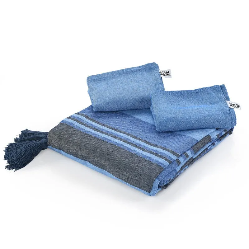 Parallel Peace Cotton Bedsheet (Blue) - 220 TC media 5