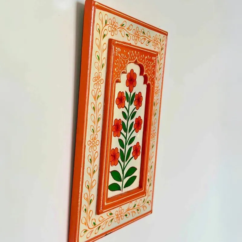 Florique Floral Wall Art & Paintings - Orange media 4