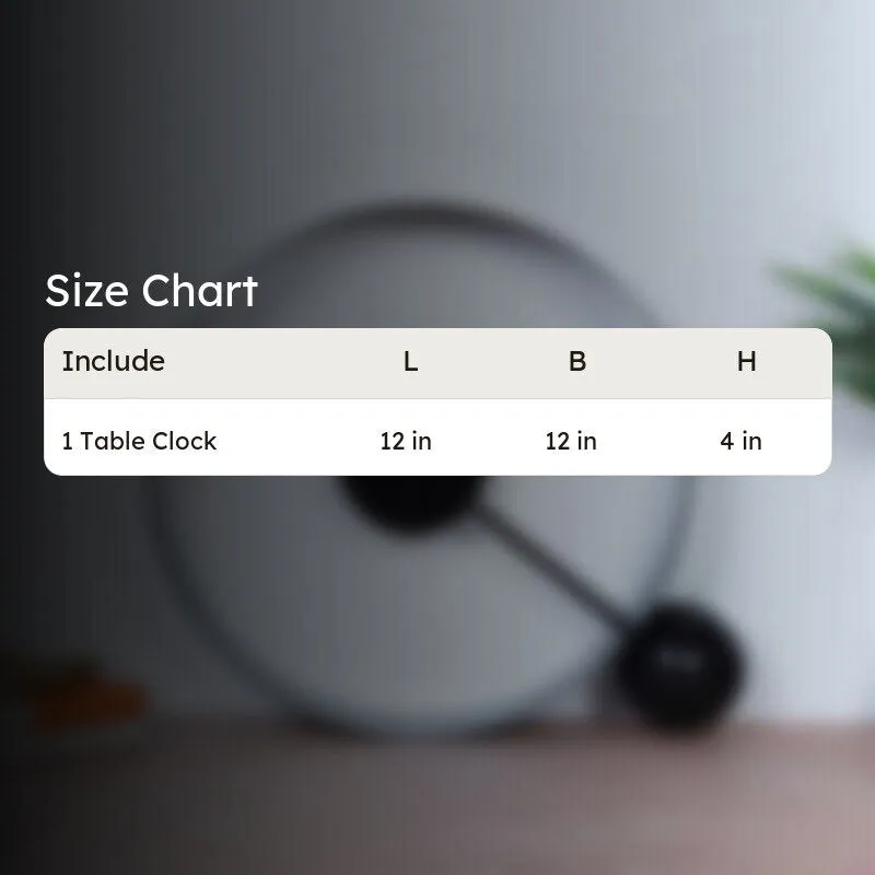 MonoTime Analog Table Clock - Black media 8
