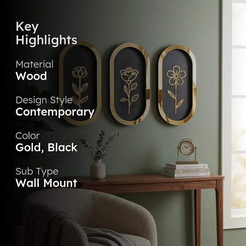 Petalyn Wooden Wall Accent - Set of Three media 2