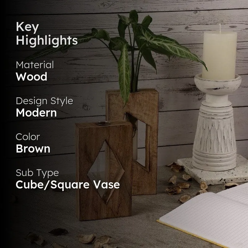 Deki Diamond Testube Planter - Set Of Two media 2