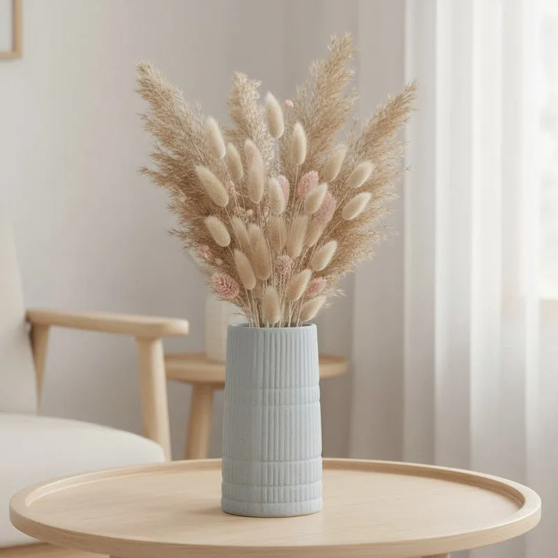 Ash Grey Minimal Ceramic Vase media 1