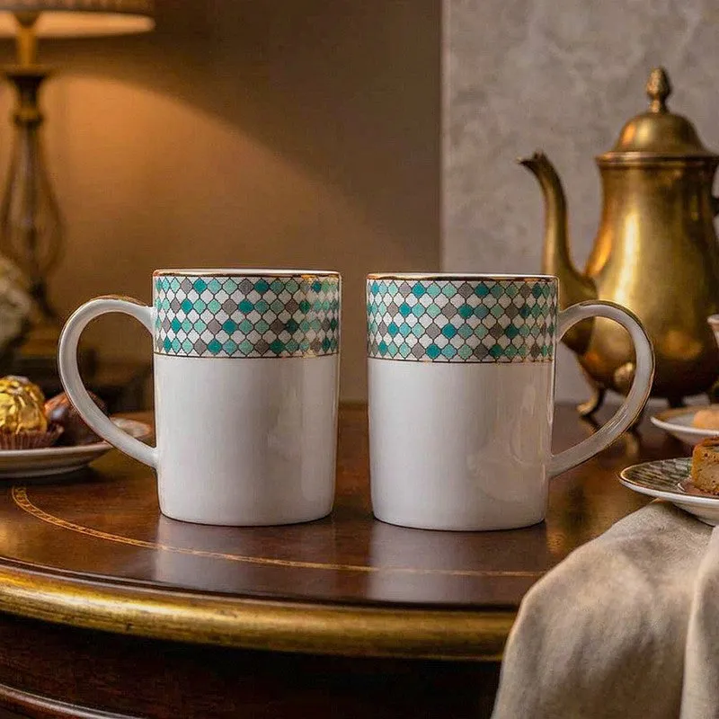 Christolite 24k Gold Brushed Porcelain Coffee Mug (300 mL Each) - Six Piece Set media 3