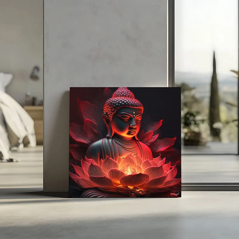 Buddha Glow Wall Painting media 5