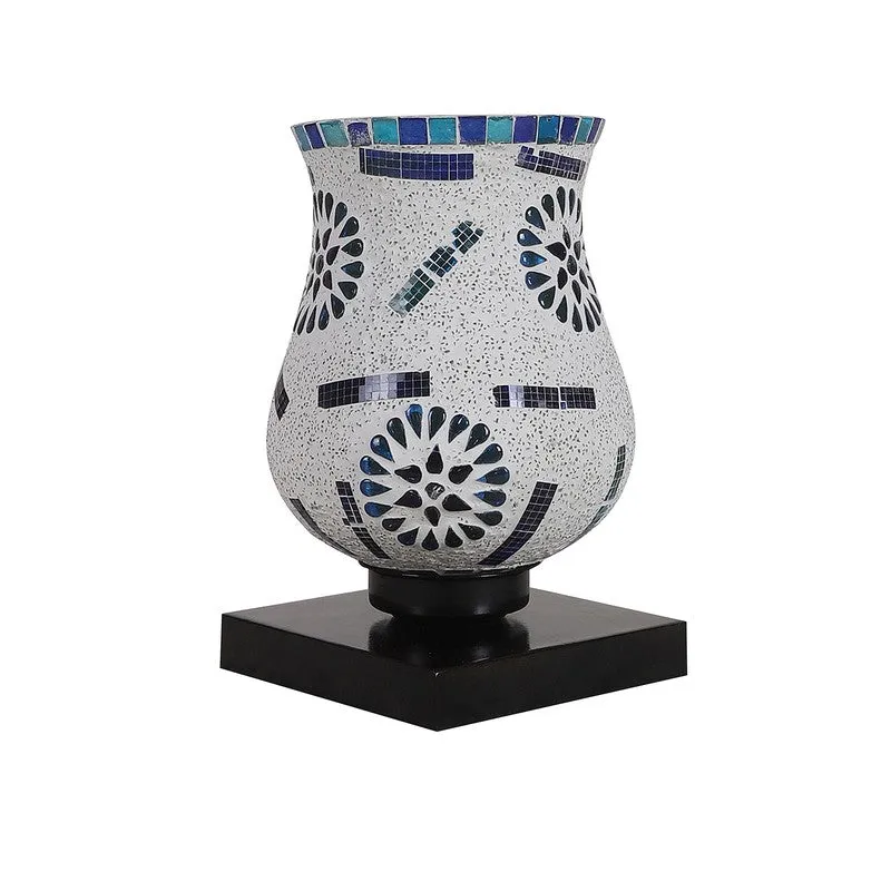 Gleamira Mosaic Glass Wooden Table Lamp - Multicolor media 7