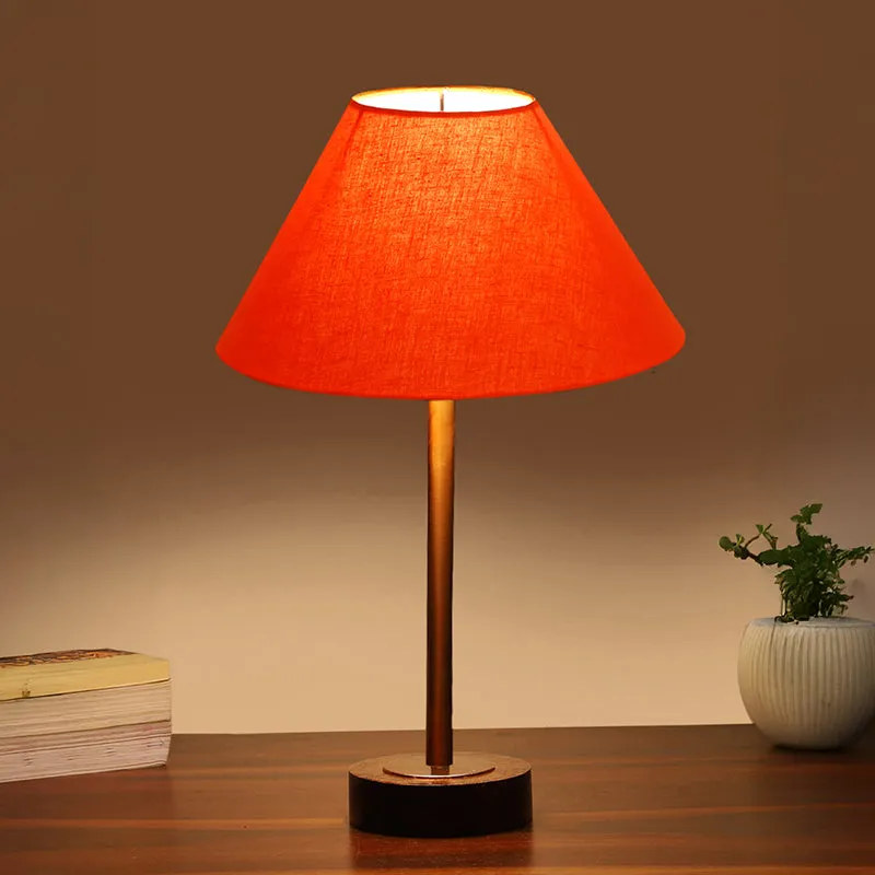 Cotin II Rodin Wooden Table Lamp - Orange,Copper,Brown media 1