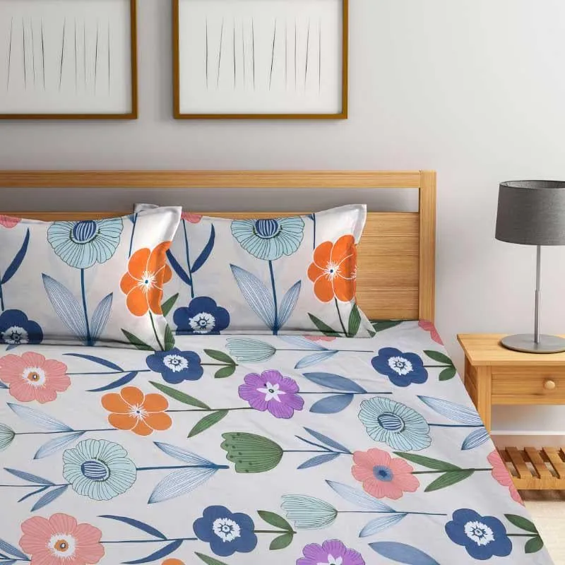 Belle Printed Microfiber Bedsheet - 130 GSM media 5