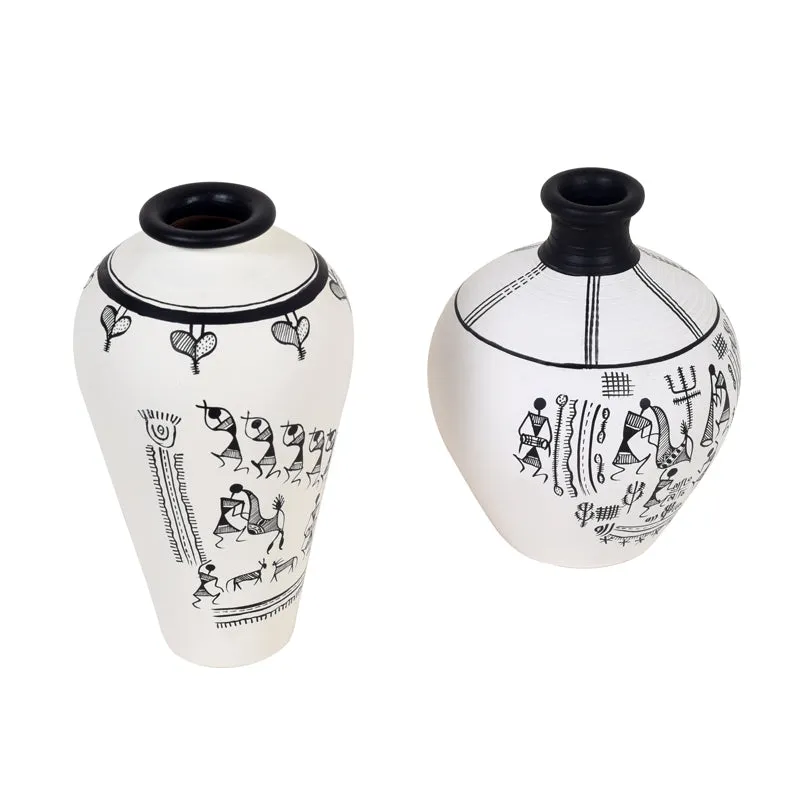 Mangola Warli Vase - Set Of Two media 4