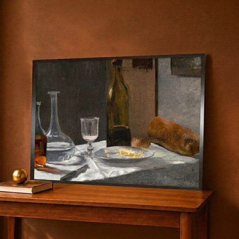 Still Life with Bottles Canvas Wall Painting - 18 x 12 Inches