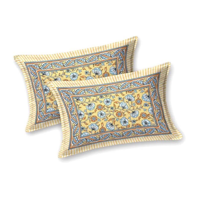 Geora Cotton Bedsheet (Yellow) - 240 TC media 4