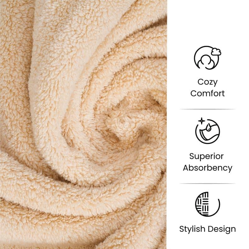 Micro Cotton Soft Serenity Solid Face Towel (Beige) - Set Of Four media 5