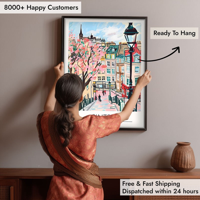 Vintage Sintra Framed Canvas Wall Painting media 6