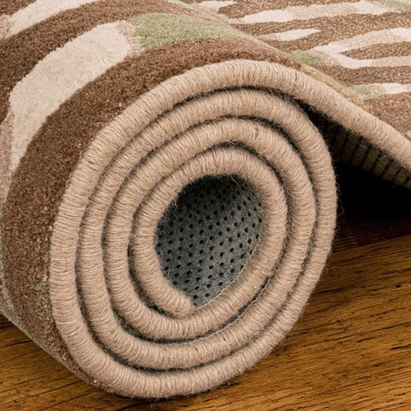 Coral Hand Tufted Dream Abstract Wool & Nylon Carpet - Brown media 7